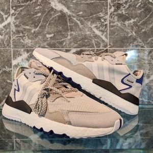 (SOLD) Adidas Nite Jogger White Blue Running shoe